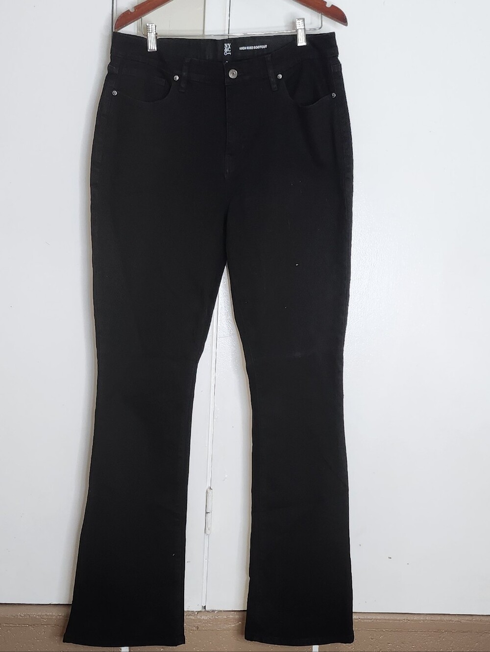New York & Company Black High Rise Flare Jeans